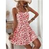 image:imageSOLY HUX Womens Floral Print Cami Dress Spaghetti Strap A Line Flowy Summer Mini Dresses SundressRed Floral