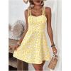 image:imageSOLY HUX Womens Floral Print Cami Dress Spaghetti Strap A Line Flowy Summer Mini Dresses SundressYellow Floral