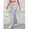 image:imageSOLY HUX Womens High Waisted Flared Yoga Pants Bell Bottom Casual Sweatpants TrousersLight Grey