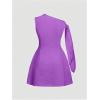 image:imageSOLY HUX Womens Mini Dress Off The Shoulder Sleeveless Tie Shoulder A Line Flared Party DressesSolid Purple