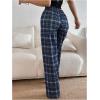 image:imageSOLY HUX Womens Plaid Pajama Pants Elastic Waist Sleep Pants Casual Lounge Pajama BottomsDark Blue Plaid