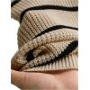 image:imageSOLY HUX Womens Plus Size Bow Sweater Striped Sweater with Bows Back Off The Shoulder Knit Tops Fall ClothesKhaki Striped