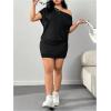 image:imageSOLY HUX Womens Plus Size Off The Shoulder Short Sleeve Tshirt Dress Summer Bodycon Party Mini DressesSolid Black
