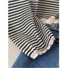 image:imageSOLY HUX Womens Plus Size Striped T Shirt Long Sleeve Crew Neck Tassel Hem Tee Casual Fall TopsBlack and White Striped