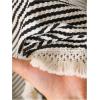 image:imageSOLY HUX Womens Plus Size Striped T Shirt Long Sleeve Crew Neck Tassel Hem Tee Casual Fall TopsBlack and White Striped