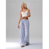 image:imageSOLY HUX Womens Striped Drawstring Pants Straight Leg Casual Lounge Pajama Pants Boxer Bottoms Y2k Trousers with PocketRoyal Blue