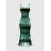 image:imageSOLY HUX Womens Tie Dye Ruched Bodycon Maxi Dress Sexy Mesh Sleeveless Cocktail Party Club Long Cami DressesGreen Multi