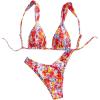 image:imageSOLY HUX Bathing Suit for Women Floral Print Triangle High Cut Swimsuit Two Piece Bikini SetMulticoloured Floral