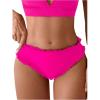 image:imageSOLY HUX Bikini Bottoms for Women Frill Trim Swimsuit Bottom Summer Beach Swim BriefsSolid Hotpink