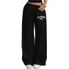 image:imageSOLY HUX Girls Wide Leg Baggy Sweatpants Elastic Waist Letter Graphic Fleece Lined Pants with PocketsBlack Letter
