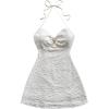 image:imageSOLY HUX Womens Cut Out Tie Backless Halter Dress Sleeveless Mini Beach Vacation DressesPlain White
