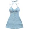 image:imageSOLY HUX Womens Cut Out Tie Backless Halter Dress Sleeveless Mini Beach Vacation DressesSolid Light Blue