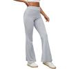 image:imageSOLY HUX Womens High Waisted Flared Yoga Pants Bell Bottom Casual Sweatpants TrousersLight Grey