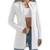 image:imageSOLY HUX Womens Open Front Jacket Elegant Long Sleeve Dressy Casual Jackets OuterwearPlain White