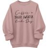 image:imageSOLY HUX Womens Plus Size Oversized Sweatshirt Letter Graphic Long Sleeve Crewneck Baggy Pullover ShirtsDusty Pink Letter