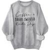 image:imageSOLY HUX Womens Plus Size Oversized Sweatshirt Letter Graphic Long Sleeve Crewneck Baggy Pullover ShirtsLight Grey