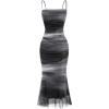 image:imageSOLY HUX Womens Tie Dye Ruched Bodycon Maxi Dress Sexy Mesh Sleeveless Cocktail Party Club Long Cami DressesDark Grey Multi