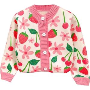image:imageSOLY HUX Toddler Girls Cute Printed Button Down Cardigan Sweater Knit Long Sleeve Shirts Fall ClothesPink Graphic