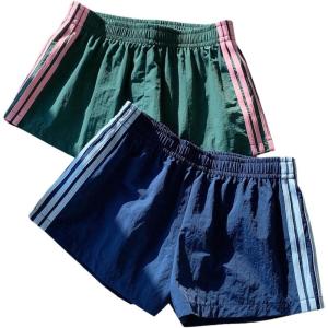 image:imageSOLY HUX Womens Elastic Waist Side Striped Summer Track Shorts 2 Packs Lounge BottomsBlue and Green