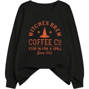 image:imageSOLY HUX Womens Plus Size Oversized Sweatshirt Letter Graphic Long Sleeve Crewneck Baggy Pullover ShirtsBlack Orange Graphic