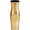 image:imageSOLY HUX Sexy Faux Leather Dress for Women Bodycon Strapless Party Club Midi Long Tube DressesPure Gold