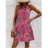 image:imageSOLY HUX Womens Boho Print Halter Dress Tie Back Sleeveless Short Flowy Beach Vacation DressesHotpink Paisley