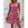 image:imageSOLY HUX Womens Boho Print Halter Dress Tie Back Sleeveless Short Flowy Beach Vacation DressesHotpink Paisley