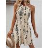 image:imageSOLY HUX Womens Floral Halter Mini Dress Boho Sleeveless Flowy Beach Vacation SundressApricot Print