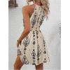 image:imageSOLY HUX Womens Floral Halter Mini Dress Boho Sleeveless Flowy Beach Vacation SundressApricot Print
