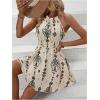 image:imageSOLY HUX Womens Floral Halter Mini Dress Boho Sleeveless Flowy Beach Vacation SundressApricot Print