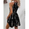 image:imageSOLY HUX Womens Floral Halter Mini Dress Boho Sleeveless Flowy Beach Vacation SundressBlack Print