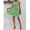 image:imageSOLY HUX Womens Floral Halter Mini Dress Boho Sleeveless Flowy Beach Vacation SundressGreen Printed