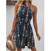 image:imageSOLY HUX Womens Floral Halter Mini Dress Boho Sleeveless Flowy Beach Vacation SundressMulticolor Print