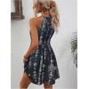 image:imageSOLY HUX Womens Floral Halter Mini Dress Boho Sleeveless Flowy Beach Vacation SundressMulticoloured Floral