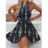 image:imageSOLY HUX Womens Floral Halter Mini Dress Boho Sleeveless Flowy Beach Vacation SundressMulticoloured Floral