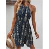 image:imageSOLY HUX Womens Floral Halter Mini Dress Boho Sleeveless Flowy Beach Vacation SundressMulticoloured Floral