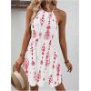 image:imageSOLY HUX Womens Floral Halter Mini Dress Boho Sleeveless Flowy Beach Vacation SundressRed Printed