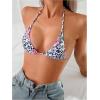 image:imageSOLY HUX Womens Grommet Eyelet Halter Bikini Top Tie Backless Swim Tops Beach WearMulticolor Leopard