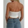 image:imageSOLY HUX Womens Halter Top V Neck Sleeveless Split Hem Backless Y2k Crop Tank TopsSolid White