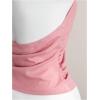 image:imageSOLY HUX Womens Halter Tops Glitter Sparkly V Neck Wrap Ruched Backless Sleeveless Crop Tank Top Party ClubwearPlain Pink