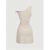 image:imageSOLY HUX Womens Off The Shoulder Ruched Bodycon Mini Dress Y2k Party Sleeveless SundressesPlain Beige