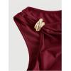 image:imageSOLY HUX Womens Off The Shoulder Ruched Bodycon Mini Dress Y2k Party Sleeveless SundressesPlain Burgundy