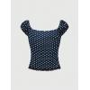 image:imageSOLY HUX Womens Polka Dots Shirts Y2k Fairy Grunge Lace Patchwork Babydoll Crop Tee Tops Aesthetic ClothesDark Blue Polka Dots