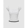 image:imageSOLY HUX Womens Polka Dots Shirts Y2k Fairy Grunge Lace Patchwork Babydoll Crop Tee Tops Aesthetic ClothesWhite Polka Dots Print