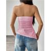 image:imageSOLY HUX Womens Sequin Tube Tops Sparkly Strapless Sleeveless Bandeau Split Asymmetric Hem Top Party ClubwearPlain Pink