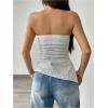 image:imageSOLY HUX Womens Sequin Tube Tops Sparkly Strapless Sleeveless Bandeau Split Asymmetric Hem Top Party ClubwearPlain Silver