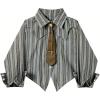 image:imageSOLY HUX Womens Striped Print Button Down College Shirts Long Sleeve Tie Blouse Tops Preppy ClothesMulti Striped