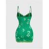 image:imageSOLY HUX Womens Summer Floral Lace Trim Mini Dress Spaghetti Strap Bodycon Party Cami DressesGreen Floral