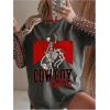 image:imageSOLY HUX Womens Summer Vintage Graphic Tees Short Sleeve Oversized T Shirt Western Rodeo Country Concert TopsDark Grey Letter