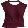 image:imageSOLY HUX Womens Twist Open Back Tank Tops with Built in Bra Sleeveless Crewneck Backless Summer Crop TopPure Burgundy